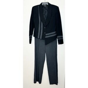 Isabel de Pedro Black and Gray Pantsuit